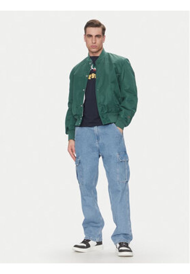 SCHOTT N.Y.C. Kurtka bomber Sporting Zielony Oversize. Kolor: zielony. Materiał: syntetyk