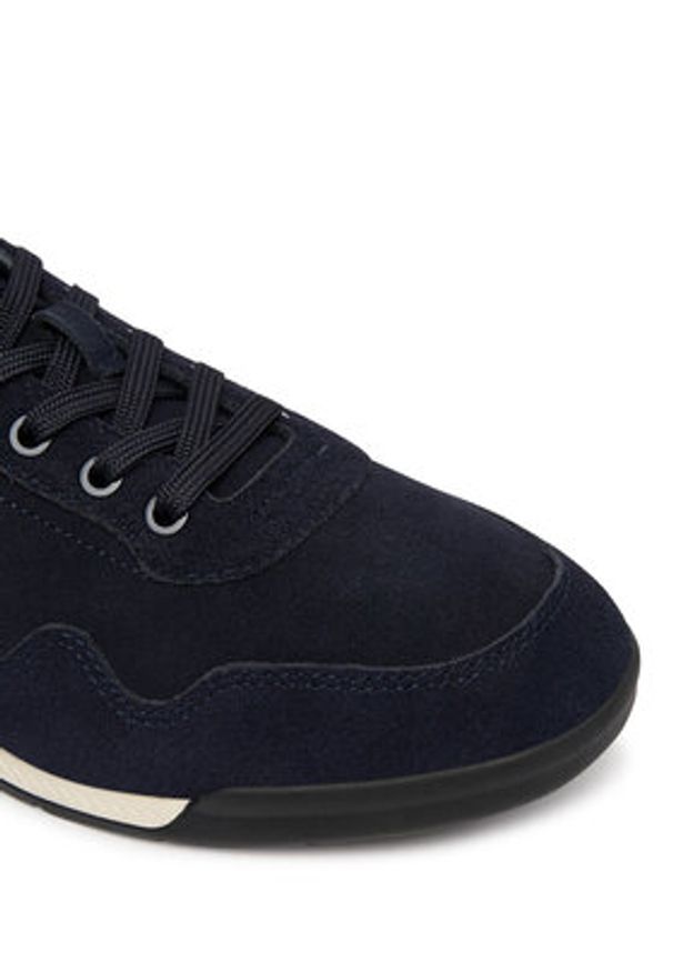 BOSS Sneakersy Nitan 50563598 Granatowy. Kolor: niebieski. Materiał: zamsz, skóra