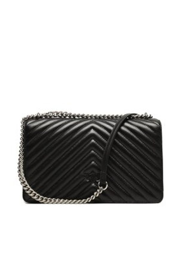 Pinko Torebka Love One Classic Dc. AI23-24 PLTT 100941 A0GK Czarny. Kolor: czarny. Materiał: skórzane