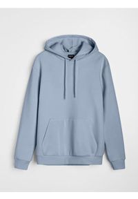 Sinsay - Bluza z kapturem basic - błękitny. Typ kołnierza: kaptur. Kolor: niebieski