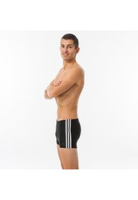 Adidas - Bokserki Pływackie 3S Męskie. Kolor: czarny, biały, wielokolorowy. Materiał: poliamid, elastan, materiał