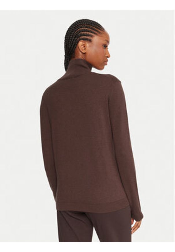 Weekend Max Mara Golf Kiku 2525366012 Brązowy Regular Fit. Typ kołnierza: golf. Kolor: brązowy. Materiał: jedwab