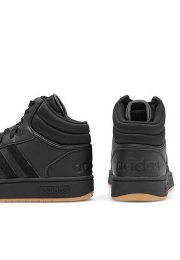 Adidas - adidas Sneakersy HOOPS 3.0 MID GY4745 Czarny. Kolor: czarny. Materiał: materiał