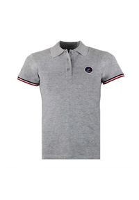PEAK MOUNTAIN - Damska koszulka polo Peak Mountain Abeca. Typ kołnierza: polo. Kolor: szary. Styl: elegancki, sportowy #1