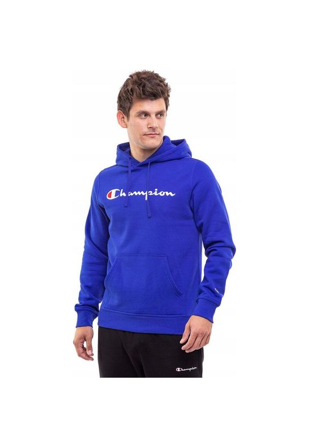Champion - Męska Bluza Z Logo Script. Kolor: niebieski