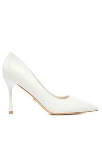 DeeZee Szpilki BK-2628 Biały. Kolor: biały. Materiał: skóra. Obcas: na szpilce