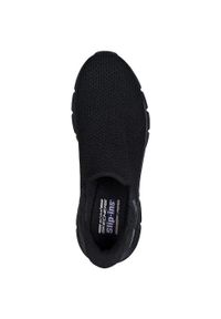 skechers - Buty sportowe Sneakersy męskie, Slip-Ins: Bobs Sport B Flex - Resilient Edge. Kolor: czarny. Materiał: materiał, syntetyk, tkanina. Model: Skechers Sport. Sport: turystyka piesza