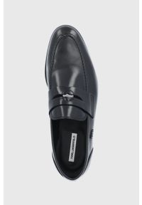 Karl Lagerfeld Mokasyny skórzane męskie kolor czarny. Nosek buta: okrągły. Kolor: czarny. Materiał: skóra #5