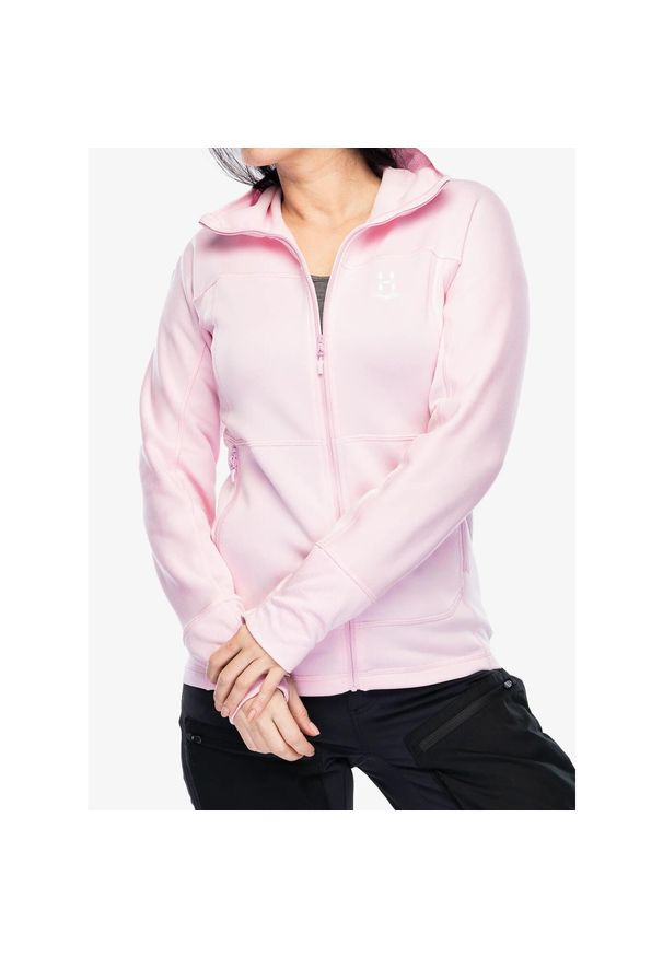 Haglöfs - Bluza z kapturem damska Haglofs Betula Hood. Typ kołnierza: kaptur. Kolor: różowy