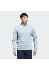 Adidas - Elevated 1/4-Zip Pullover. Typ kołnierza: golf. Kolor: wielokolorowy, niebieski, szary. Materiał: materiał. Sport: golf #1