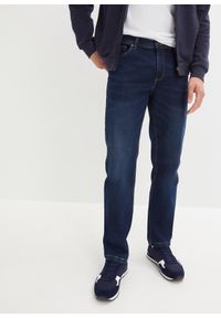 bonprix - Jeansy ze stretchem, regular fit, straight. Kolor: niebieski #1