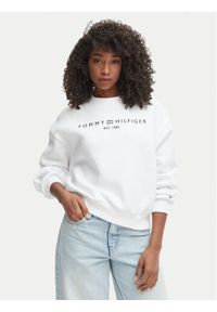 TOMMY HILFIGER - Tommy Hilfiger Bluza WW0WW47831 Biały Regular Fit. Kolor: biały. Materiał: bawełna #1