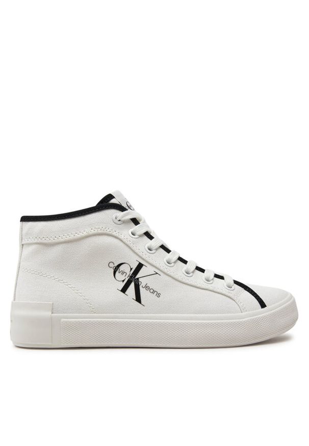 Calvin Klein Jeans Sneakersy Skater Vulcanized High Cs Ml Mr YW0YW01454 Biały. Kolor: biały