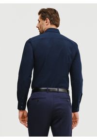 Pako Lorente - PAKO LORENTE – Casualowa koszula męska w kolorze granatowym. Okazja: na co dzień. Kolor: niebieski. Materiał: bawełna, elastan. Długość rękawa: długi rękaw. Długość: długie. Styl: casual #10