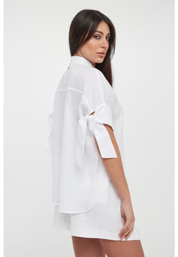 Armani Exchange - Koszula damska lniana ARMANI EXCHANGE. Materiał: len