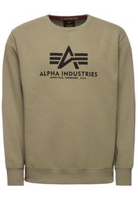 Alpha Industries Bluza Basic 178302 Zielony Regular Fit. Kolor: zielony. Materiał: bawełna #3