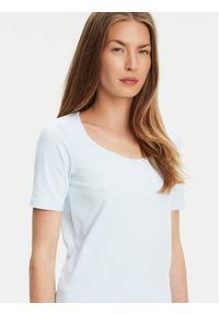 United Colors of Benetton - United Colors Of Benetton T-Shirt 3FJHD401P Błękitny Slim Fit. Kolor: niebieski. Materiał: bawełna #4