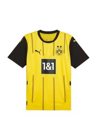 Puma - Męska Domowa Replika Koszulki Borussia Dortmund. Kolor: czarny, wielokolorowy, żółty. Sport: turystyka piesza