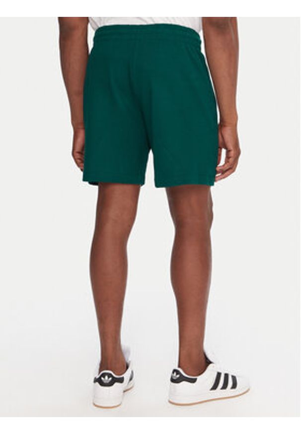 Adidas - adidas Szorty sportowe Essentials Trefoil JW1040 Zielony Regular Fit. Kolor: zielony. Materiał: syntetyk, bawełna. Styl: sportowy