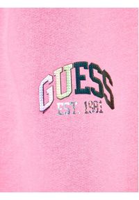 Guess Spodnie dresowe J3RQ11 KA6R0 Różowy Regular Fit. Kolor: różowy. Materiał: bawełna
