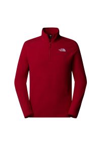 Bluza The North Face 100 Glacier 1/4 Zip Fleece 0A855W3RO1 - czerwona. Kolor: czerwony. Materiał: polar, dzianina, poliester. Styl: klasyczny. Sport: narciarstwo