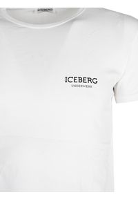 Iceberg T-shirt "C-neck" | ICE1UTS01 | Mężczyzna | Biały. Kolor: biały. Materiał: elastan, bawełna. Wzór: nadruk