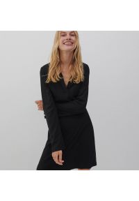 Reserved - Sukienka z wiskozy - Czarny. Kolor: czarny. Materiał: wiskoza #1