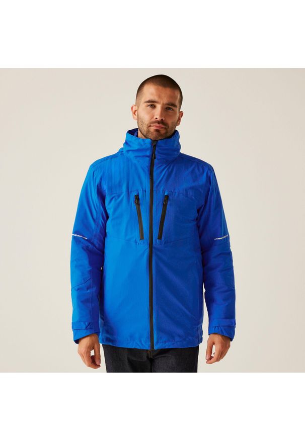 Regatta - Kurtka robocza 3w1 męska X-Pro Evander. Kolor: niebieski. Materiał: tkanina. Sezon: zima. Sport: turystyka piesza