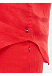 TOMMY HILFIGER - Tommy Hilfiger Koszula WW0WW44679 Czerwony Regular Fit. Kolor: czerwony. Materiał: len #2