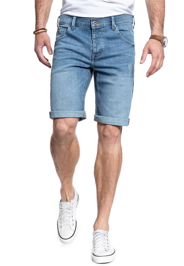 Mustang - SPODENKI MUSTANG 5-Pocket-Short 1007720 5000 415. Materiał: jeans