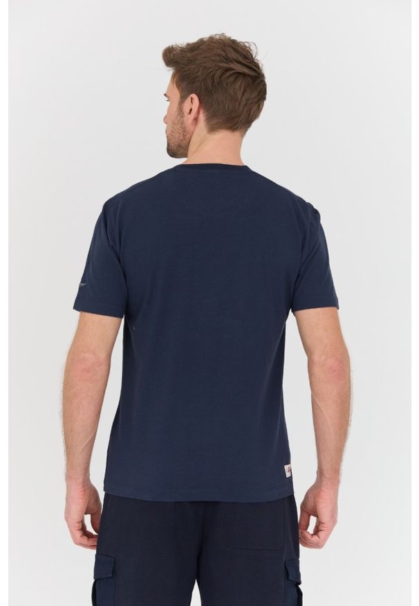 Aeronautica Militare - AERONAUTICA MILITARE Granatowy bawełniany męski t-shirt M.C., Rozmiar 3XL. Kolor: niebieski. Materiał: bawełna