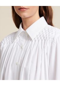 Luisa Spagnoli - LUISA SPAGNOLI - Bawełniana koszula BRITTI. Kolor: biały. Materiał: bawełna. Długość: długie