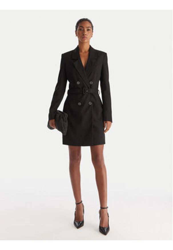 Guess Marynarka W5BK54 W2422 Czarny Regular Fit. Kolor: czarny. Materiał: syntetyk