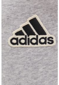 Adidas - adidas spodnie dresowe HE1857 męskie kolor szary z aplikacją. Kolor: szary. Materiał: dresówka. Wzór: aplikacja #2