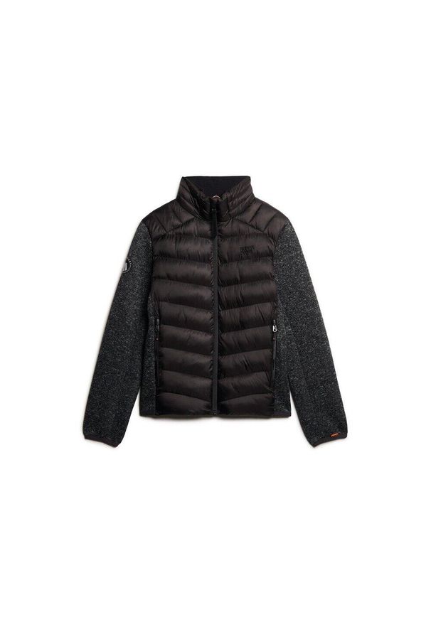 Kurtka puchowa Superdry Sports. Kolor: czarny. Materiał: puch