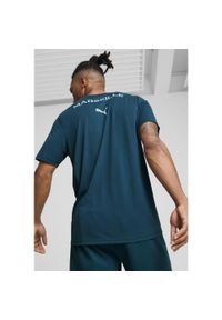 Puma - Męska koszulka Casuals Olympique Marsylia PUMA Ocean Tropic Turquoise Surf Blue. Kolor: niebieski