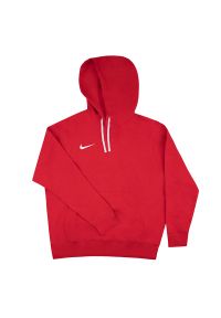 Bluza Nike Park 20 Fleece Hoodie CW6894-657 - czerwona. Typ kołnierza: kaptur. Kolor: czerwony. Materiał: bawełna, materiał, poliester. Wzór: aplikacja. Styl: klasyczny