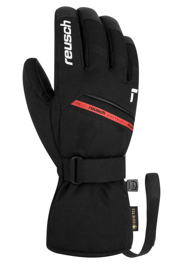 Rękawice narciarskie unisex Reusch Morris Gore-Tex kozia skóra wodoodporne. Kolor: czerwony, wielokolorowy, szary. Materiał: skóra. Technologia: Gore-Tex. Sport: narciarstwo