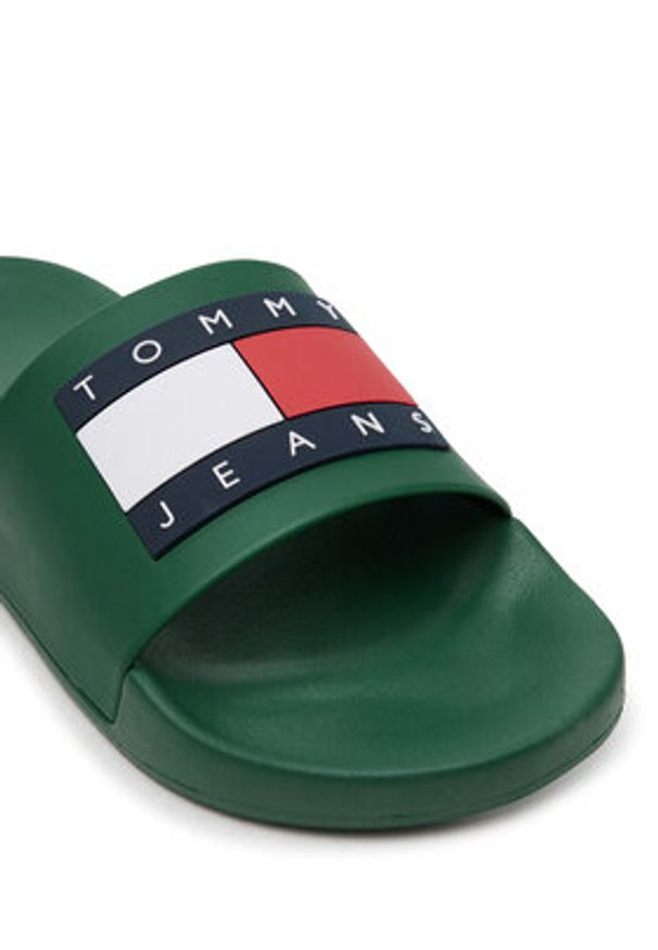 Tommy Jeans Klapki Tommy Jeans Pool Slide Ess EM0EM01191 Zielony. Kolor: zielony. Materiał: syntetyk