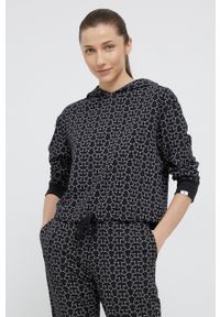 Calvin Klein Underwear Bluza piżamowa damskie kolor czarny. Kolor: czarny. Materiał: dzianina