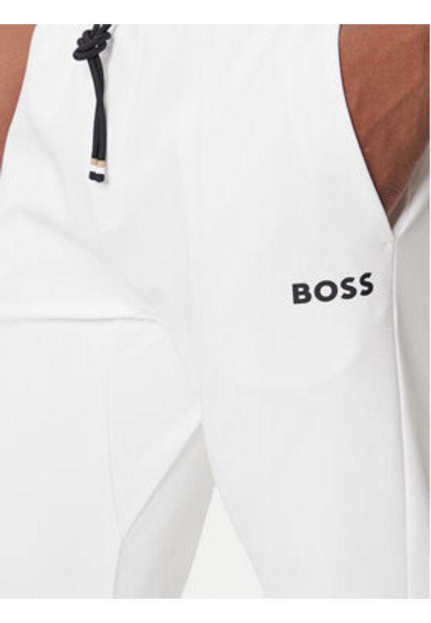 BOSS Spodnie dresowe Hicon 50542940 Biały Regular Fit. Kolor: biały. Materiał: syntetyk