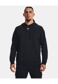 Under Armour UA RIVAL FLEECE HOODIE Bluza męska z kapturem. Typ kołnierza: kaptur. Kolor: czarny. Materiał: polar, materiał, dzianina. Sport: fitness #1