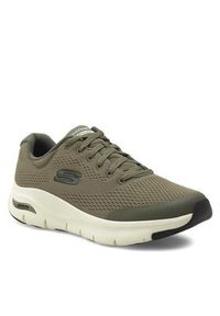 skechers - Skechers Sneakersy 232040OLV Khaki. Kolor: brązowy. Materiał: materiał, mesh #2