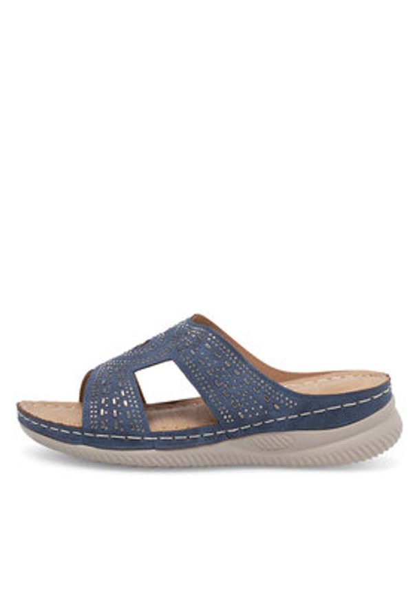 Clara Barson Klapki WYL05010-30 Niebieski. Kolor: niebieski. Materiał: syntetyk, skóra