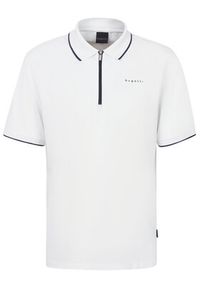Bugatti Polo 8150-75033C Biały Regular Fit. Typ kołnierza: polo. Kolor: biały. Materiał: bawełna #10