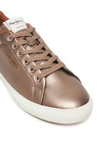 Pepe Jeans Sneakersy Kenton Glam W PLS300005 Złoty. Kolor: złoty. Materiał: skóra