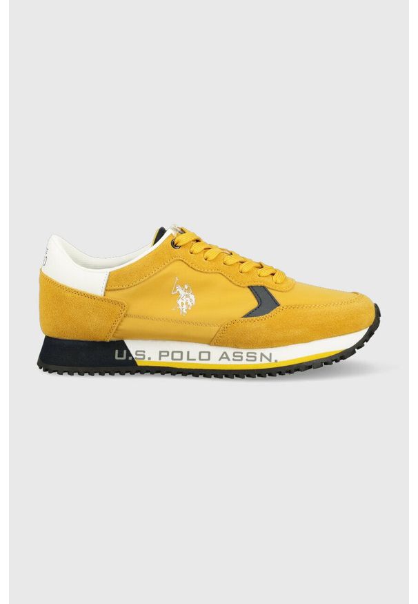 U.S. Polo Assn. sneakersy CLEEF kolor żółty. Zapięcie: sznurówki. Kolor: żółty