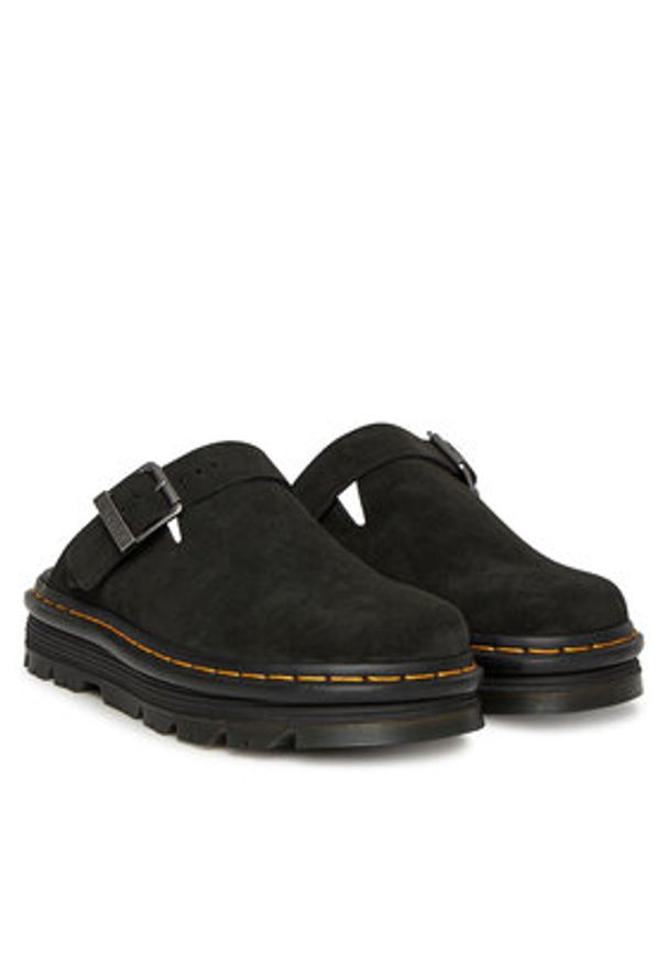 Dr. Martens Klapki Zebzag DM31657001 Czarny. Kolor: czarny. Materiał: skóra, nubuk