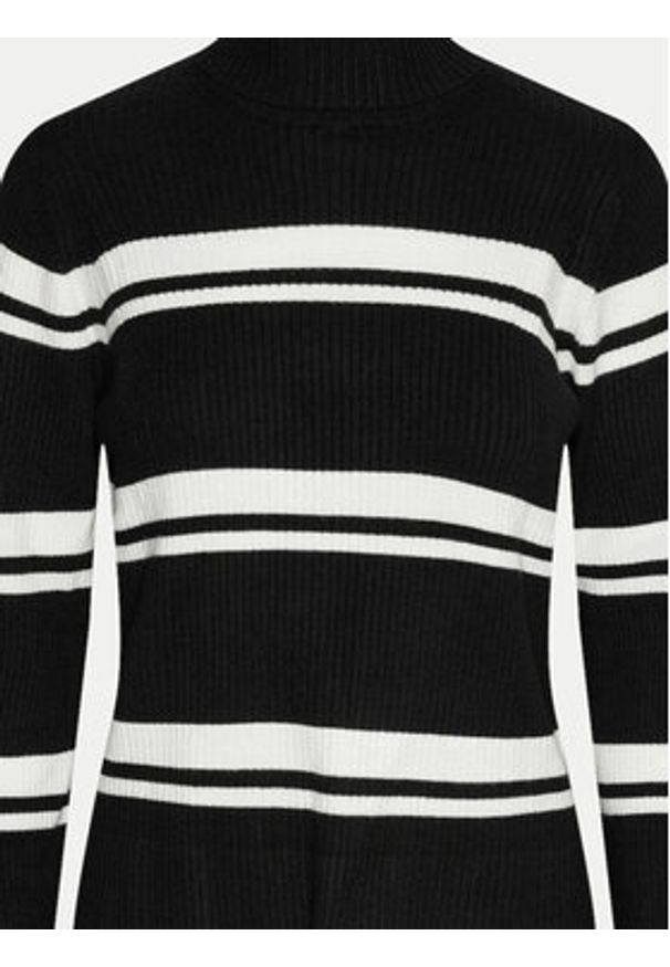 Pieces Golf Anomi 17150678 Czarny Regular Fit. Typ kołnierza: golf. Kolor: czarny. Materiał: syntetyk