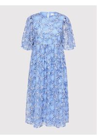 Selected Femme Sukienka koktajlowa Justine 16085467 Niebieski Loose Fit. Kolor: niebieski. Materiał: syntetyk. Styl: wizytowy #3
